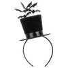 Party Deco Cilindro formos kepurė su šikšnosparniais 19x26cm juoda
