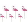 Party Deco Tortų dekorai Flamingo Tropical Party Party deko 15-23.5cm/6vnt. rožiniai