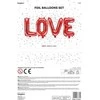Party Deco Foliniai balionai "LOVE" raudoni 140*35cm