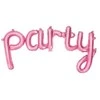 Party Deco Foliniai balionai "party" rožiniai 80*40cm