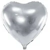 Party Deco Folinis balionas "Širdelė" 61cm sidabrinė