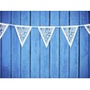 Party Deco Popierinė girlianda, trikampiai, perlas, 19,5 x 3 m universali