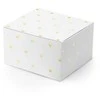 Party Deco Dovanų dėžutės baltos su širdelėmis 10 vnt 6*3,5*5,5cm