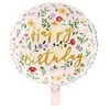 PartyDeco Folinis apvalus balionas "Happy birthday"