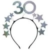Party Deco Plaukų juosta su žvaigždėmis 30 metų