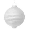 Party Deco Popierinis žibintas PartyDeco Ø30cm/2xAAA baltas