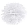 PartyDeco Popierinis Pom-Poms, 25cm, Spalva: Balta