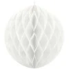 Party Deco Korėtas apvalus papuošimas 10cm 1 vnt baltas