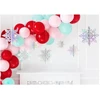 PartyDeco Pakabinamos dekoracijos Mirguliuojančios snaigės, 6vnt