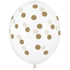 Party Deco Balionai gumos spalvos "Dots" 30cm 6 vnt