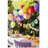Party Deco Korėtas apvalus papuošimas 30cm 1 vnt kreminis