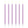 Party Deco Žvakutės gimtadienio 12 vnt 14cm violetinės