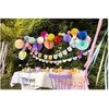 Party Deco Korėtas apvalus papuošimas 20cm 1 vnt persikinis
