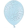 Party Deco Balionai 30 cm stiprūs melsvi su taškiukais