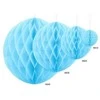Party Deco Korėtas apvalus papuošimas 10cm 1 vnt melsvas