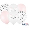Party Deco PartyDeco SB14P-306-000-6, Žaislinis balionas, Lateksas, Juoda, Auksinė, Rožinė, Balta, Ovalus, 30 cm, 6 vnt.