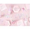 Party Deco vaivorykštė reklamjuostė su užrašu Happy Birthday - 62 cm - 1 vnt. universalus