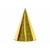 Party Deco Gimtadienio kepuraitės auksinės blizgios 16cm 6 vnt