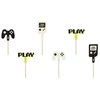 Party Deco PartyDeco keksiukų dekoracijos - Gamer 6-10.5cm mišinio A6 30657