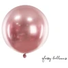 Party Deco Folinis blizgus balionas 60cm skersmens rausvas
