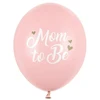 Party Deco Balionai "Mom to Be" rausvi 30cm 6 vnt