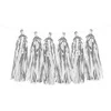 Party Deco Kutų girlianda PartyDeco 2m sidabro spalvos