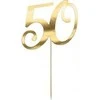 Party Deco PartyDeco Topper tortas "50", aukso, 20.5cm vieno dydžio