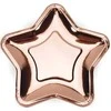 Party Deco Popierinės lėkštutės "Žvaigždė" rausvos 6vnt 18cm