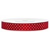 Party Deco Juostelė satino 12mm/25m raudona su taškiukais