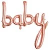 Party Deco Foliniai balionai "baby" rausvi 73*75cm