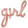 Party Deco Foliniai balionai "girl" rausvi 77*70cm