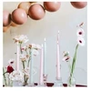 Party Deco Ilgos didelės žvakės 24cm 10vnt tamsiai rausvos