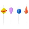 Party Deco Žvakutės gimtadienio 4 vnt vaikiškos 3cm