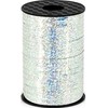 Party Deco Sidabrinė holografinė plastikinė juostelė, 5 mm universali