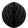 Party Deco Korėtas apvalus papuošimas 30cm 1 vnt juodas