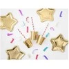 Party Deco Popierinės lėkštutės auksinės "Žvaigždė" 6vnt 23cm
