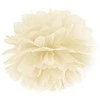 Party Deco Pomponas kreminis 35 cm