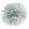 PartyDeco Popierinis Pom-Poms, 35cm, Spalva: Sidabrinė