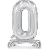 Party Deco Stovintys sidabriniai skaičių balionai, 70 cm
