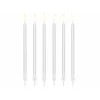 Party Deco Žvakutės gimtadienio 12 vnt 14cm baltos