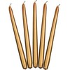 Party Deco Kūginė žvakė, metalinė, auksinė, 24 cm, 10 vnt., universali