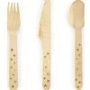 Party Deco Mediniai įrankiai komplektas su žvaigždutėmis 16cm po 6 vnt