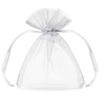 Party Deco PartyDeco Organzos maišelis, 10cm (10vnt), Spalva: Balta