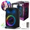 Kompiuterio kolonėlės Party Fun Lights Vakarėlio pramogos – karaoke garsiakalbis su rankena ir ratukais – (605603)