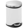 Šiukšliadėžė su pedalu, EKO Shell-bin, balta, milteliniu būdu dažytas plienas, 6 l