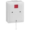 Peha By Honeywell PEHA 2 polių perjungiklis 10A 250V IP20, Kištukinis gnybtas, Virvelė traukimui, Kreminės baltos spalvos 1013