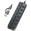 HUB USB LogiLink LogiLink USB 3.2 Gen1 Hub 7 Port Ein-/Ausschalter juodas