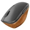 Pelė Lenovo Go Wireless Vertical, dešinei rankai, Optinė, RF belaidė + USB Type-A, 2400 DPI, Pilkas, Wood