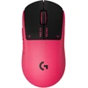 Pelė Logitech G PRO X3 SUPERSTRIKE, dešiniarankė, optinė, RF belaidė + USB Type-C, 48000 DPI, juoda, purpurinė