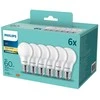Set 6x bec LED Philips E27, 8W(60W), 220-240V, lumina alba calda 2700K, 806 lumeni, durata de viata 15.000 de ore, clasa energetica F